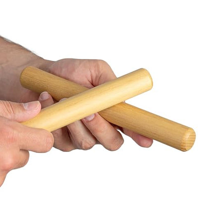 Sela Percussion 2-Tone Acacia Claves Pair, 1-Inch (SE285)