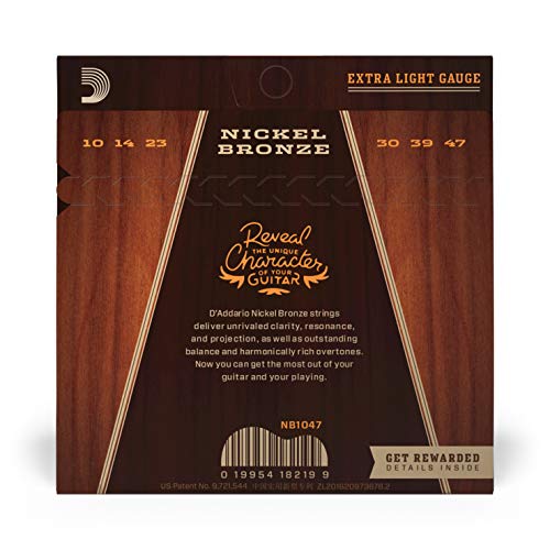 D'Addario Nickel Bronze Acoustic Guitar Strings
