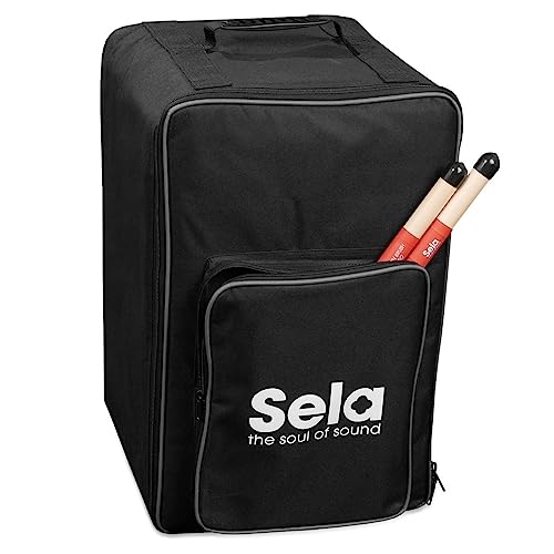 Sela SE 090 Cajon Backpack with Accessory Compartment Suitable for Cajons with Maximum Dimensions 30 x 30 x 50 cm 6 mm Protective Padding