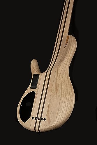 Cort Artisan Series A5 Plus 5 String Bass Guitar, Open Pore Amber (A5PLUSSCAOP)