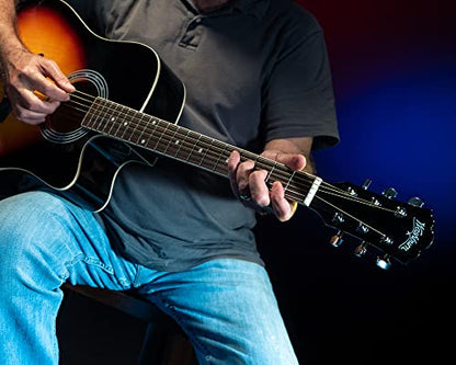 Washburn Vintage Series 6 String Acoustic-Electric Guitar, Right, Tobacco Sunburst (WA90CEVSB)