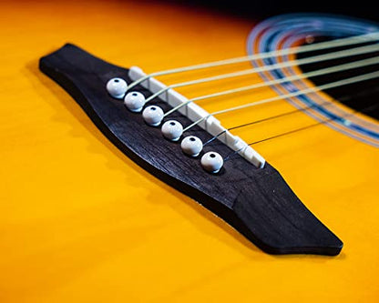 Washburn Vintage Series 6 String Acoustic-Electric Guitar, Right, Tobacco Sunburst (WA90CEVSB)