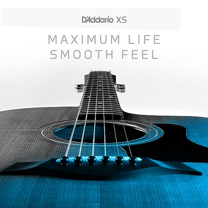 D'Addario Guitar Strings - XS Phosphor Bronze Coated Acoustic Guitar Strings - XSAPB1047-12 - Maximum Life with Smooth Feel & Exceptional Tone - For 12 String Guitars - 10-47 Light 12-String