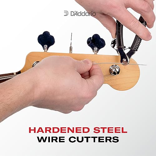 D'Addario Accessories Bass Pro-Winder - Bass Guitar String Winder and Cutter, Bridge Pin Puller - Ultimate Ergonomic All in One Bass Tool - Black