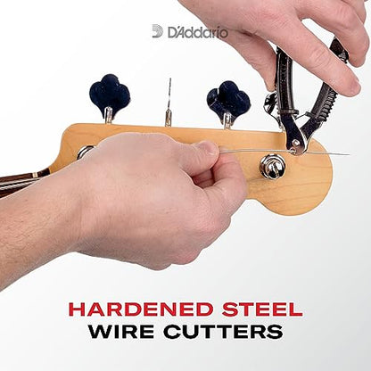D'Addario Accessories Bass Pro-Winder - Bass Guitar String Winder and Cutter, Bridge Pin Puller - Ultimate Ergonomic All in One Bass Tool - Black
