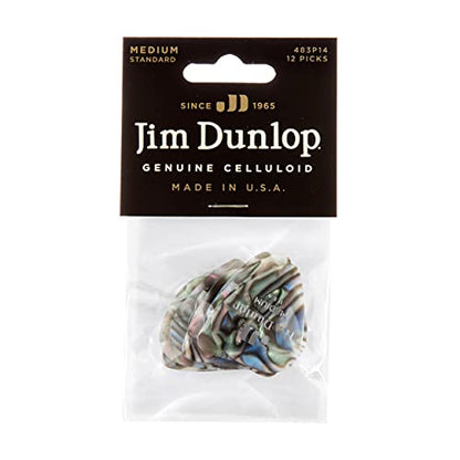 Dunlop Classic Celluloid Guitar Picks, 12-Pack