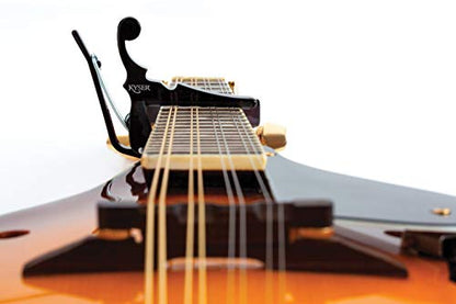 Kyser Quick-Change Capo for banjos, ukuleles, and mandolins, Black, KBMB