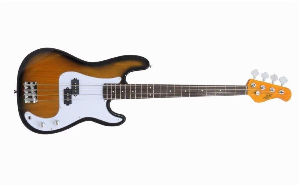 Oscar Schmidt 4 String P-Style Electric Bass. Tobacco Sunburst, Right, (OSB-400C-TS-A)