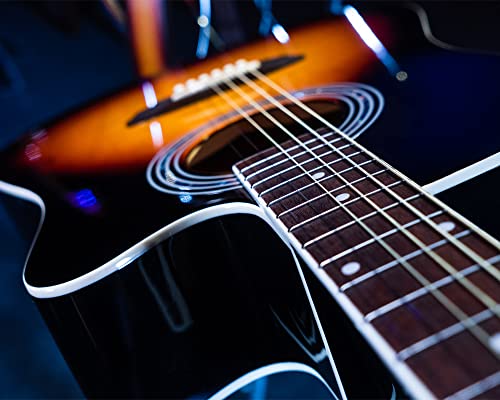 Washburn Vintage Series 6 String Acoustic-Electric Guitar, Right, Tobacco Sunburst (WA90CEVSB)