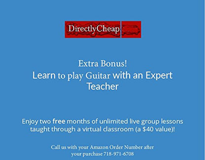 38" PURPLE Acoustic Guitar Starters Beginner Package, Guitars, Gig Bag, Strap, Pitch Pipe Tuner, 2 Pick Guards, Extra String & DirectlyCheap® Pick (BU-AG38) [Teacher Approved]