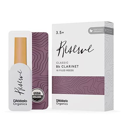 D'Addario Organic Reserve Bb Clarinet Reeds - Reeds for Clarinet - The First & Only Organic Reed