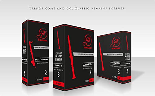Gonzalez Classic Bb Clarinet Reeds Box of 10 Strength 2