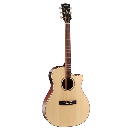 Cort GAMEDXOP Grand Regal Acoustic Electric Cutaway Guitar. Open Pore