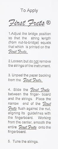 Fingerboard marking FIRST FRET