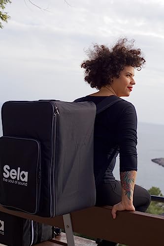 Sela SE 090 Cajon Backpack with Accessory Compartment Suitable for Cajons with Maximum Dimensions 30 x 30 x 50 cm 6 mm Protective Padding