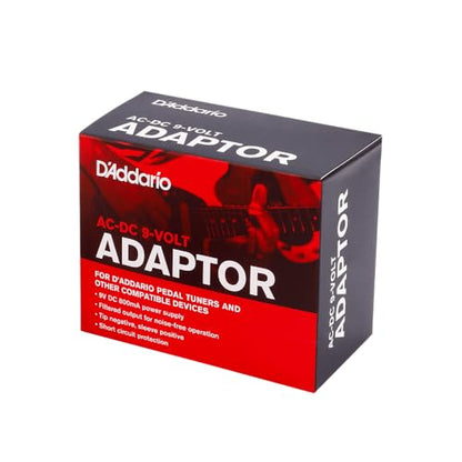 D'Addario Accessories PW-CT-9V DC Power Adapter – Minimize Need to Change Batteries on Pedalboard and Other Devices Requiring 9V – 500mA Max Current – Tip-Negative, Sleeve-Positive Power Supply