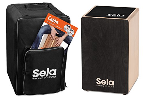 Sela SE 120 Primera Black Cajon beginner bundle with backpack