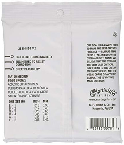 Martin Authentic Acoustic Guitar Strings, Superior Performance Extra Light,Broze