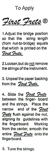 Fingerboard marking FIRST FRET