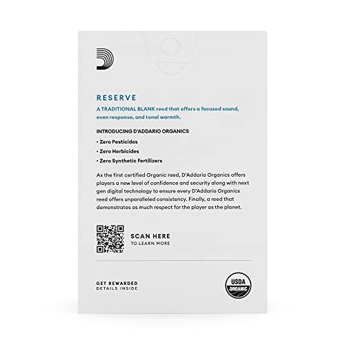 D’Addario Woodwinds - Organic Reserve Eb Clarinet Reeds - E Flat Clarinet Reeds