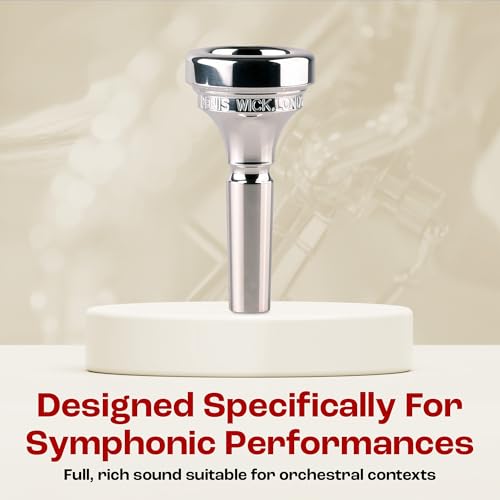 Denis Wick Trombone Classic Mouthpiece Silver Plated | Small Shank Trombone Mouthpiece for Clarity and Warmth | Tenor Trombone Mouthpiece | Great for Trombone Lead Players