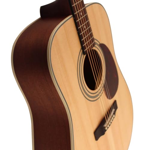 Cort EARTH70OP Dreadnought Acoustic Guitar Solid Spruce Top, Natural Open Pore