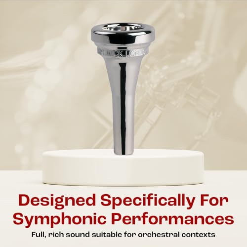 Denis Wick Euphonium S. Mead Mouthpiece Silver Plated | Large Shank Euphonium Mouthpiece | Euphonium Accessories for Enhanced Tone for Euphonium Players