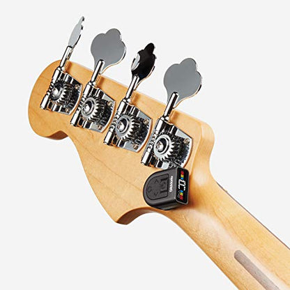 D'Addario Guitar Tuner - Micro Headstock Rechargeable Tuner - Tuner for Acoustic Guitar, Electric Guitar, Bass Guitar