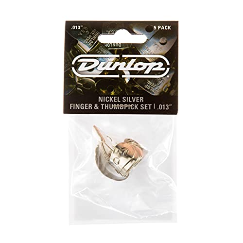 Jim Dunlop 33P013 .013-Inch Nickel Silver Finger and Thumbpicks