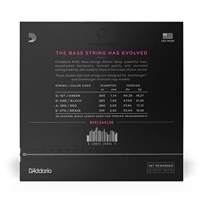 D'Addario NYXLS45100 Nickel Plated Bass Guitar Strings