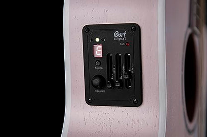 Cort 6 String Acoustic Guitar, Right, Pastel Pink, Full (JADECLASSICPPOP-U)