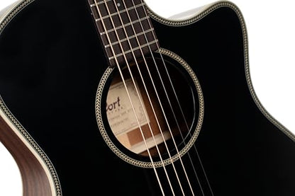 Cort Essence Series ES-GA4 Grand Auditorium Cutaway Acoustic Electric Guitar