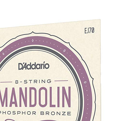 D'Addario EJ70 Phosphor Bronze Mandolin Strings, Ball End, Medium/Light, 11-38