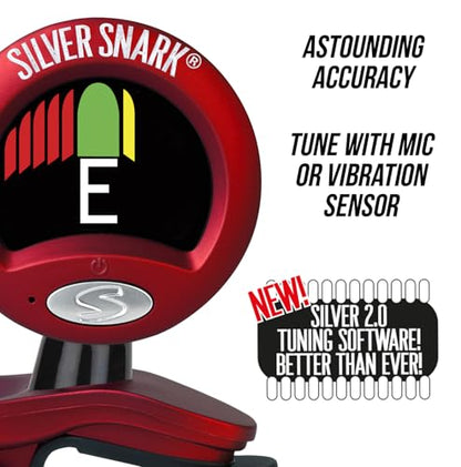 Snark 2 Clip-on All Instrument Tuner-Red/Silver (SILRED)