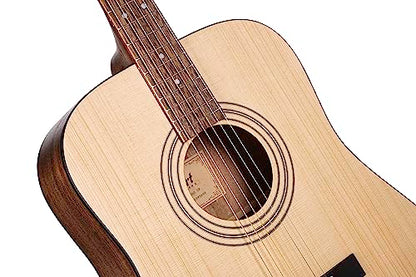 Cort Earth Series Dreadnought Acoustic Guitar Starter Pack. Open Pore