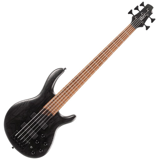 Cort 5 String Bass Guitar, Right, Open Pore Transparent Black, Full (B5ELEMENTOPTB)