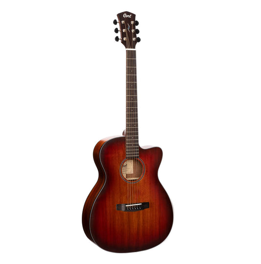 Cort 6 String Acoustic-Electric Guitar, Right, Open Pore Light Burst, Full (COREOCOPLB)