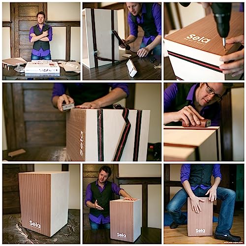 Sela SE 001 Snare Cajon Kit with Instructions and Audio CD, Natural, Standard (SE001)