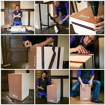 Sela SE 001 Snare Cajon Kit with Instructions and Audio CD, Natural, Standard (SE001)