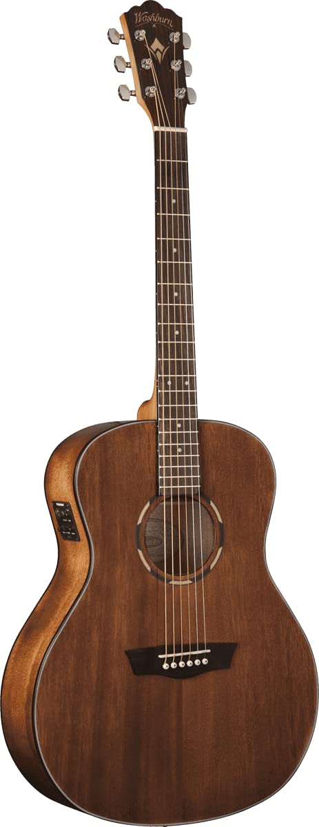 Washburn Woodline 10 Series 6 String Acoustic-Electric Guitar, Right, Natural (WLO12SE-O)