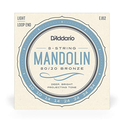 D'Addario EJ70 Phosphor Bronze Mandolin Strings, Ball End, Medium/Light, 11-38