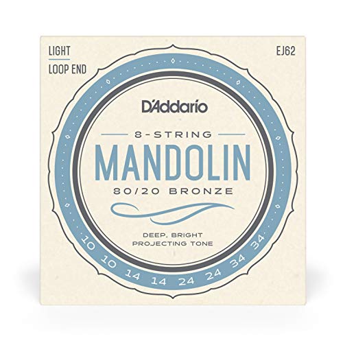 D'Addario EJ70 Phosphor Bronze Mandolin Strings, Ball End, Medium/Light, 11-38