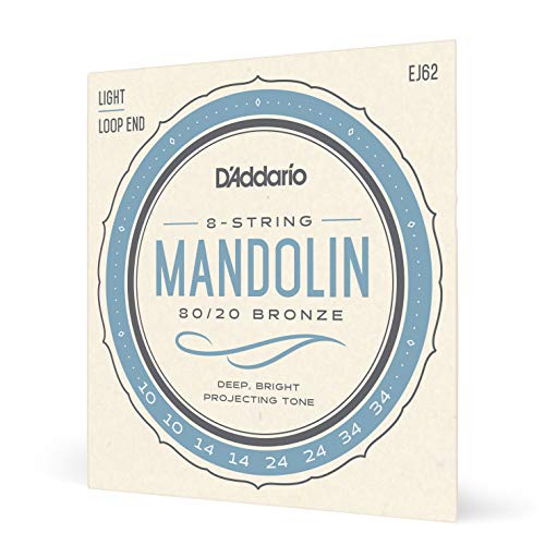 D'Addario EJ70 Phosphor Bronze Mandolin Strings, Ball End, Medium/Light, 11-38