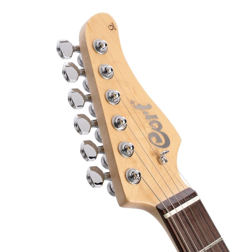 Cort G280 Select Flame Top 6-String Electric Guitar, Transparent Black Finish (G280SELECTTBK)