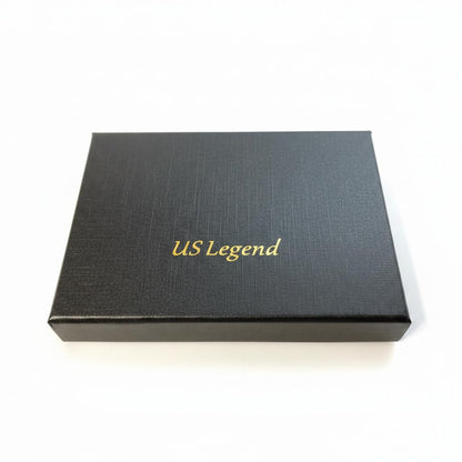 US Legend Slim Minimalist Front Pocket RFID Blocking Leather Wallets for Men and Women - Cross Black