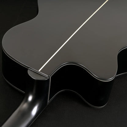 Washburn Electro Acoustic 6 String Guitar, Right, Striped Ebony (DFEACE)