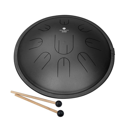 Melody Tongue Drum 14 Inch D Kurd Black Including Carrying Bag
