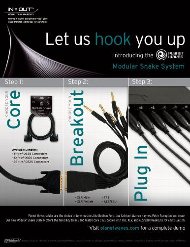 Planet Waves Modular Snake DB25 Core, 25 feet