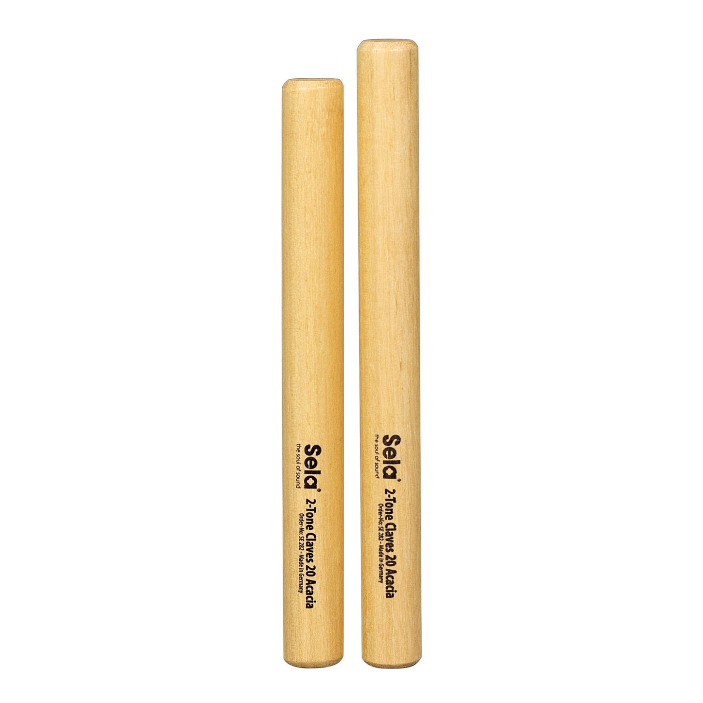 Sela Percussion 2-Tone Acacia Claves Pair, 3/4-Inch, (SE282)