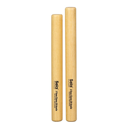 Sela Percussion 2-Tone Acacia Claves Pair, 3/4-Inch, (SE282)